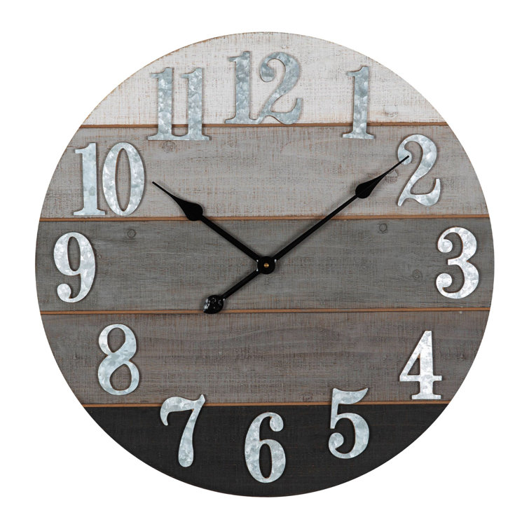 Brambly Cottage Kouts Wood Wall Clock Wayfair.co.uk